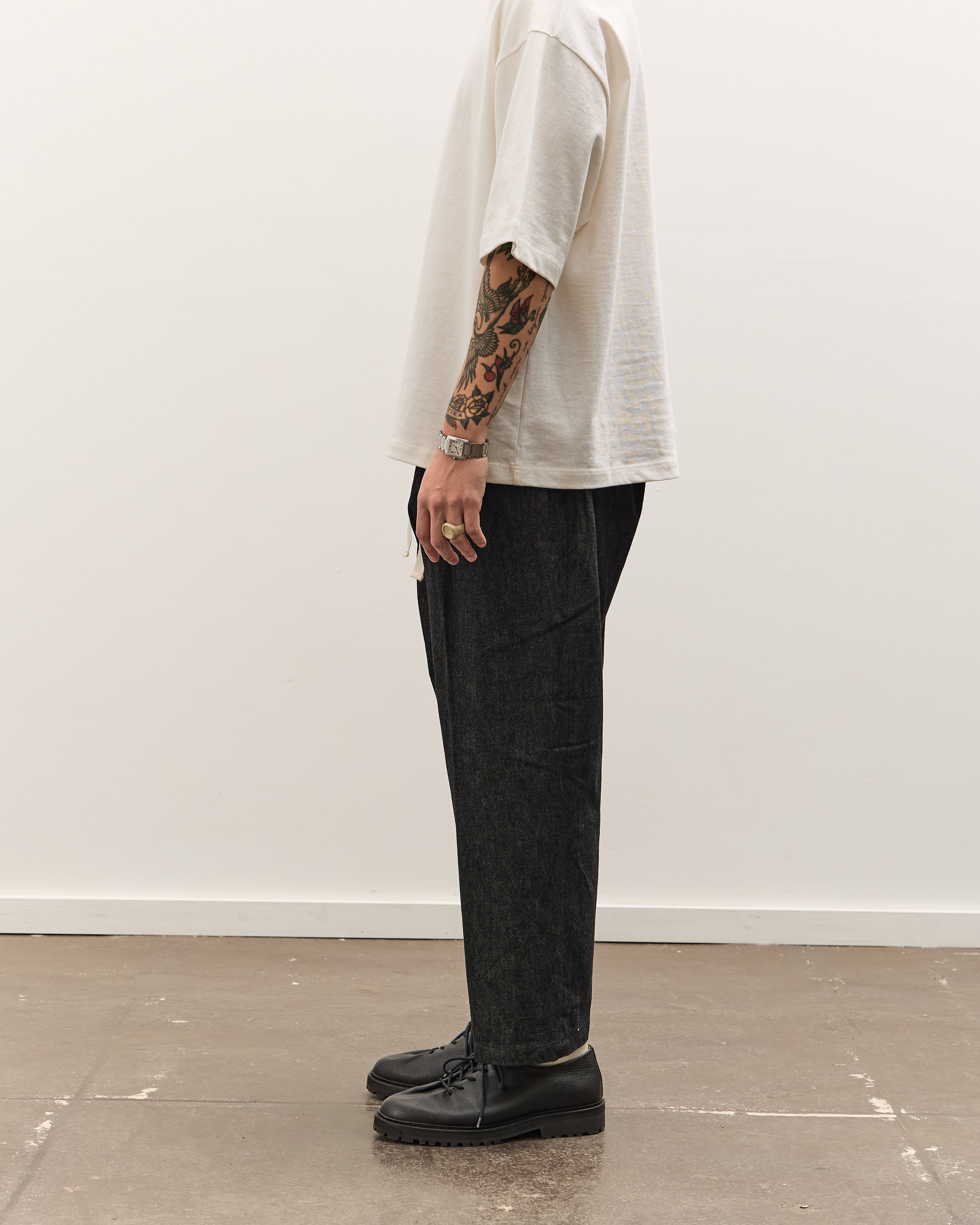 Sillage Baggy Trousers, Black Denim One Wash – Glasswing