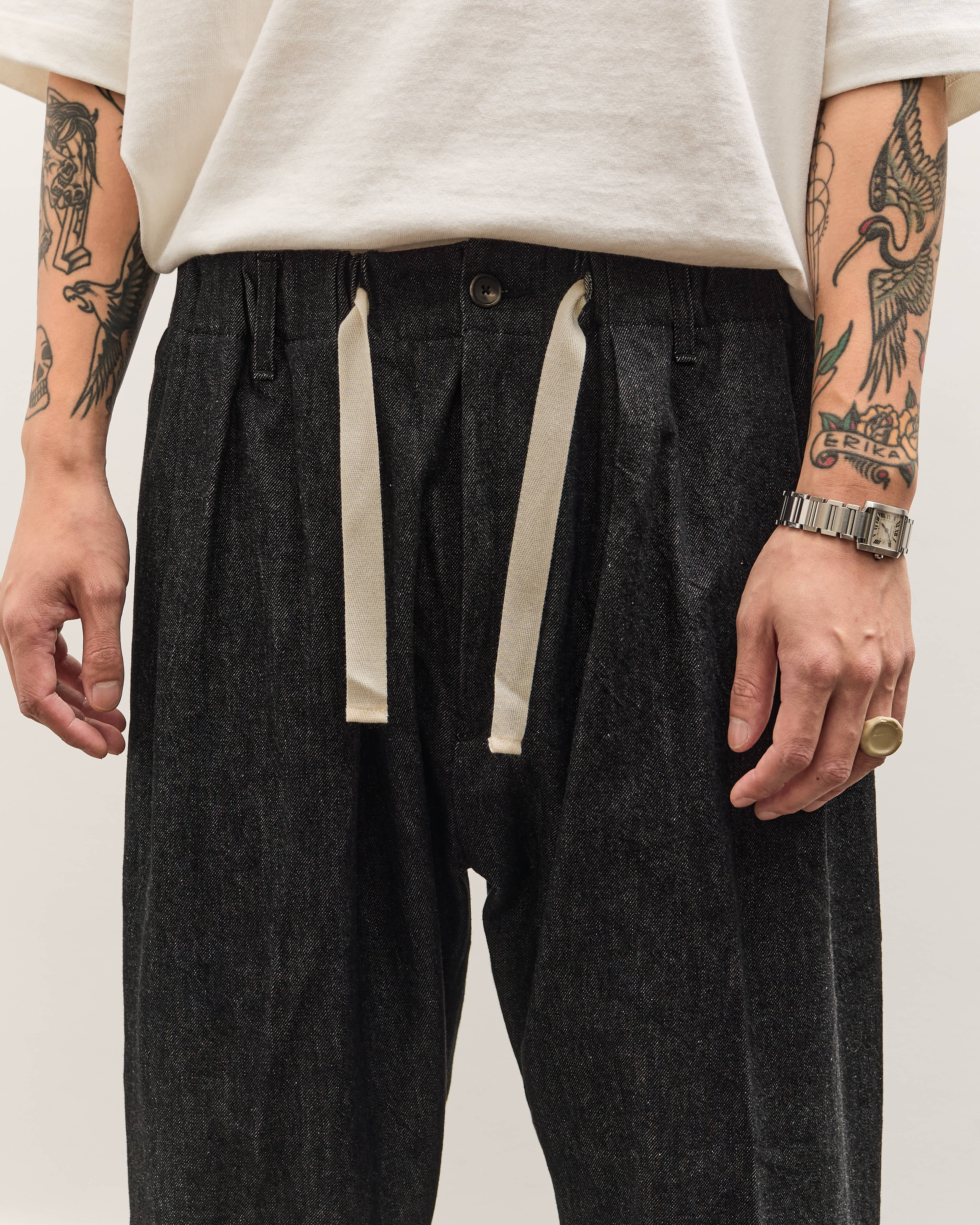 Sillage Baggy Trousers, Black Denim One Wash – Glasswing