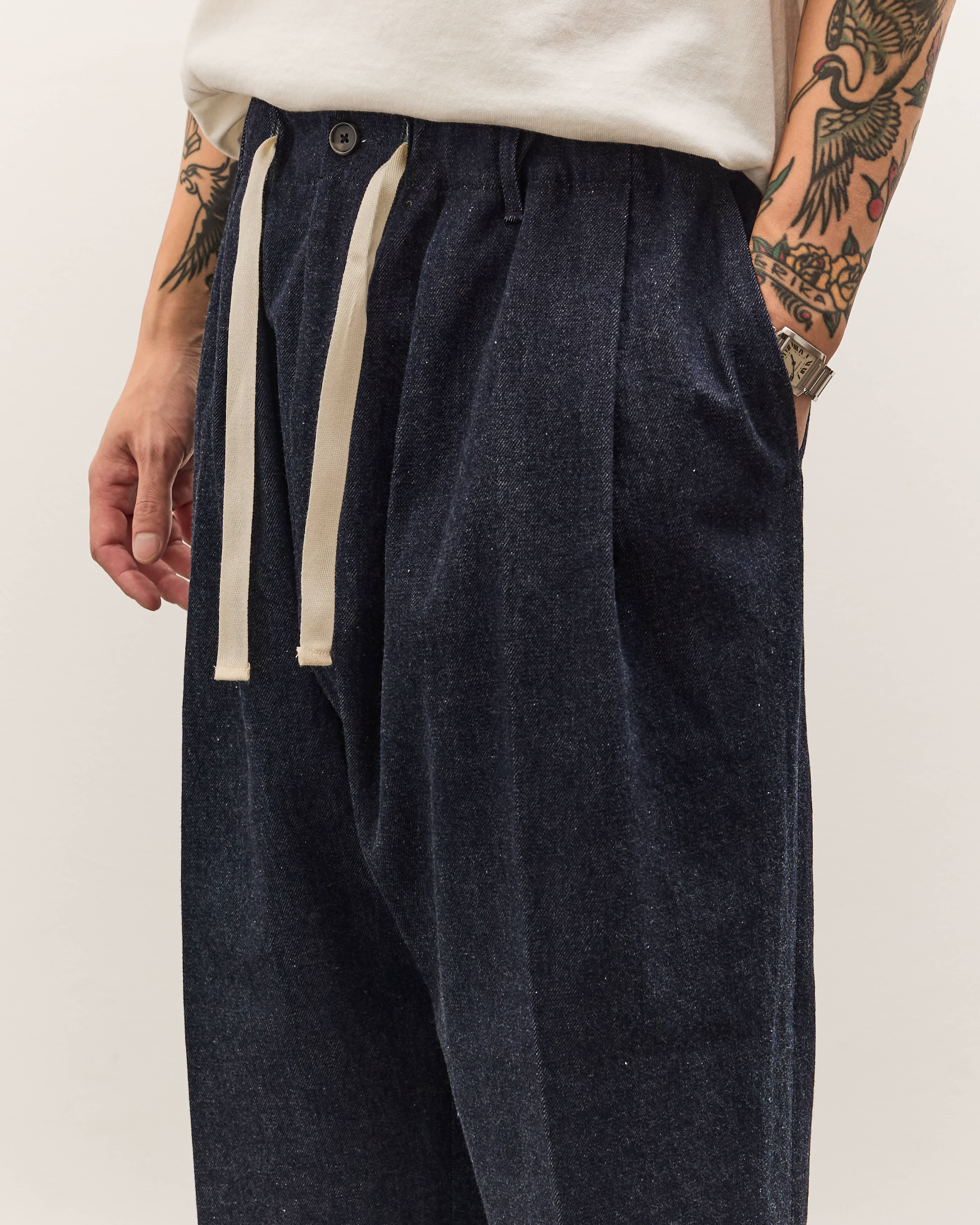 Sillage Baggy Trousers, Denim One Wash – Glasswing