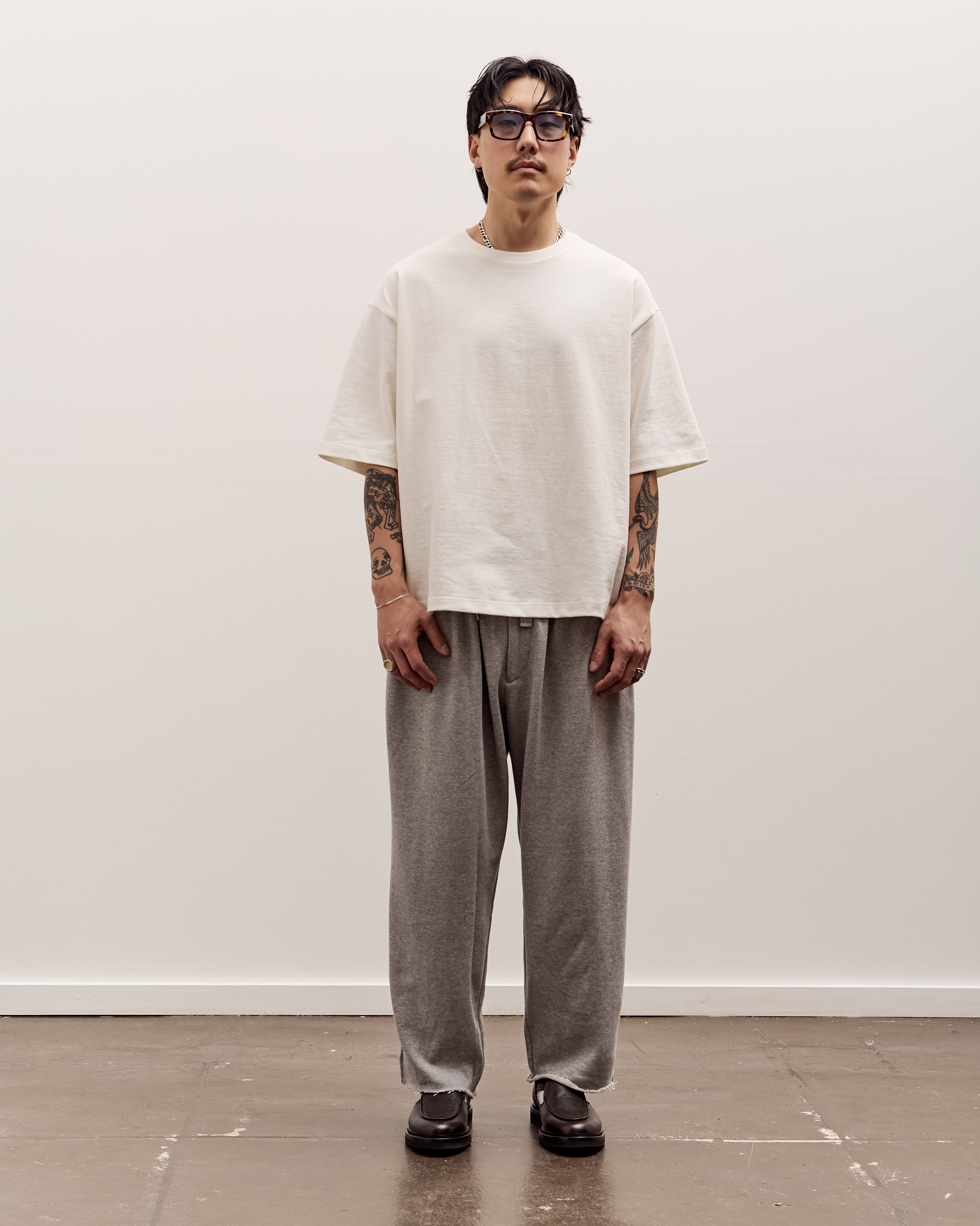 スラックス sillage baggy trousers Sillage Baggy Trousers, Grey – Glasswing