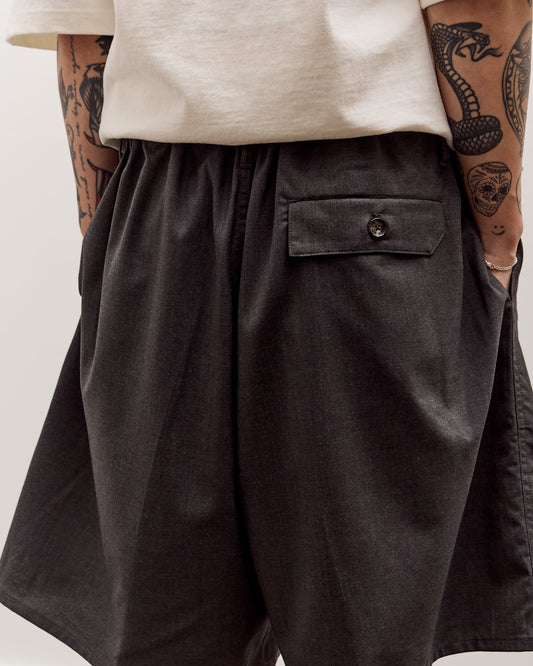 Sillage Circular Fatigue Short Pants, Back Satin Anthracite