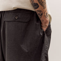 Sillage Circular Fatigue Short Pants, Back Satin Anthracite