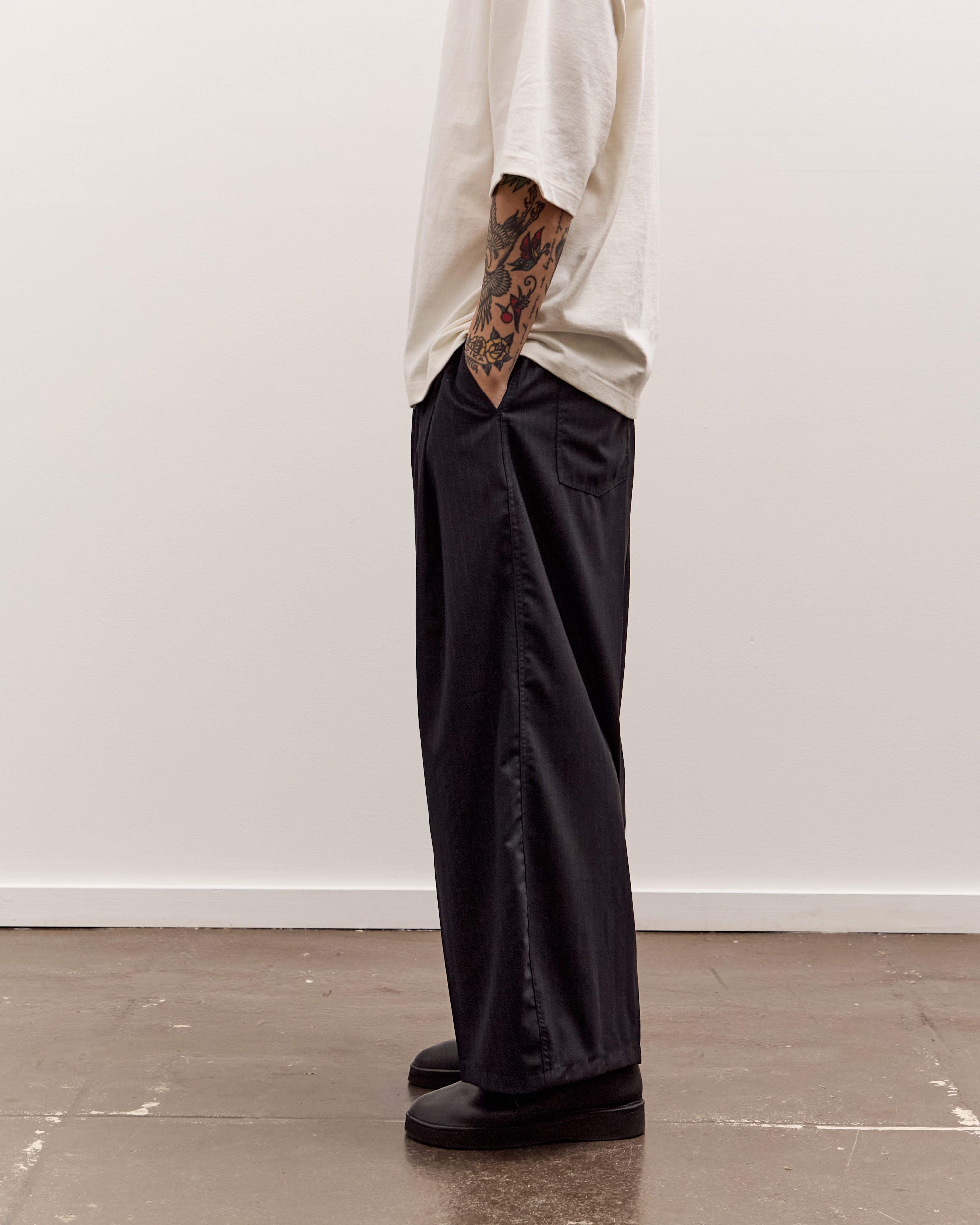 Sillage シアージ　circular pants black stripe Circular Pants, Black Stripe – Glasswing