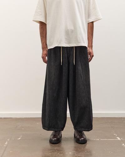 Sillage Circular Pants, Black Denim Damaged