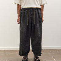 Sillage Circular Pants, Black Denim Damaged