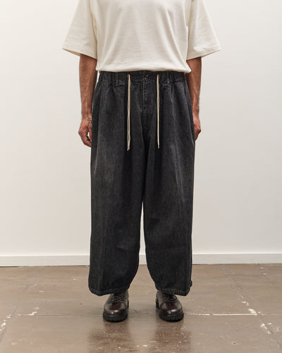 Sillage Circular Pants, Black Denim Damaged