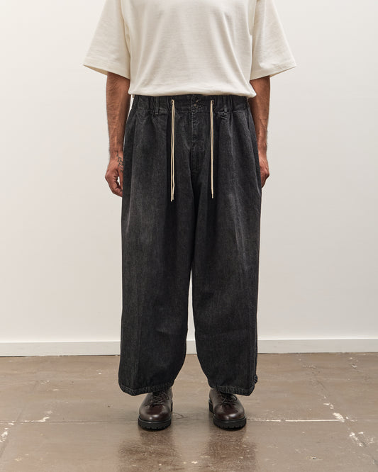 Sillage Circular Pants, Black Denim Damaged