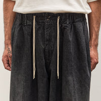 Sillage Circular Pants, Black Denim Damaged