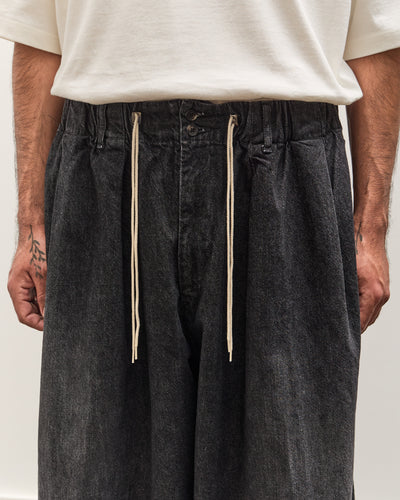 Sillage Circular Pants, Black Denim Damaged