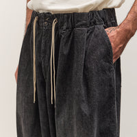 Sillage Circular Pants, Black Denim Damaged