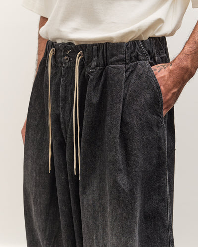 Sillage Circular Pants, Black Denim Damaged