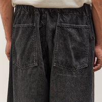 Sillage Circular Pants, Black Denim Damaged