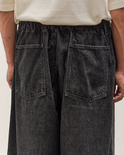 Sillage Circular Pants, Black Denim Damaged