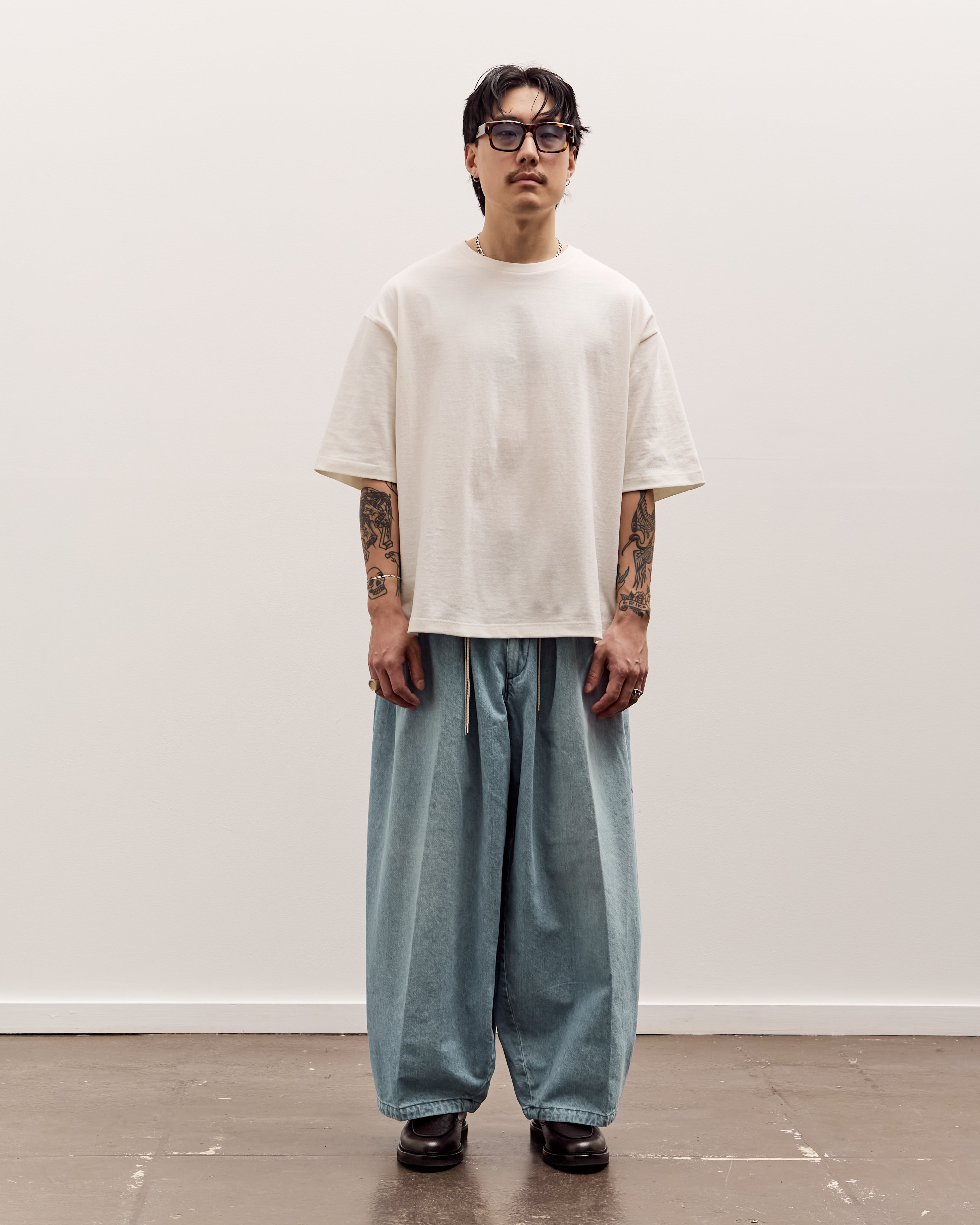 Sillage Circular Pants, Denim Bleached – Glasswing