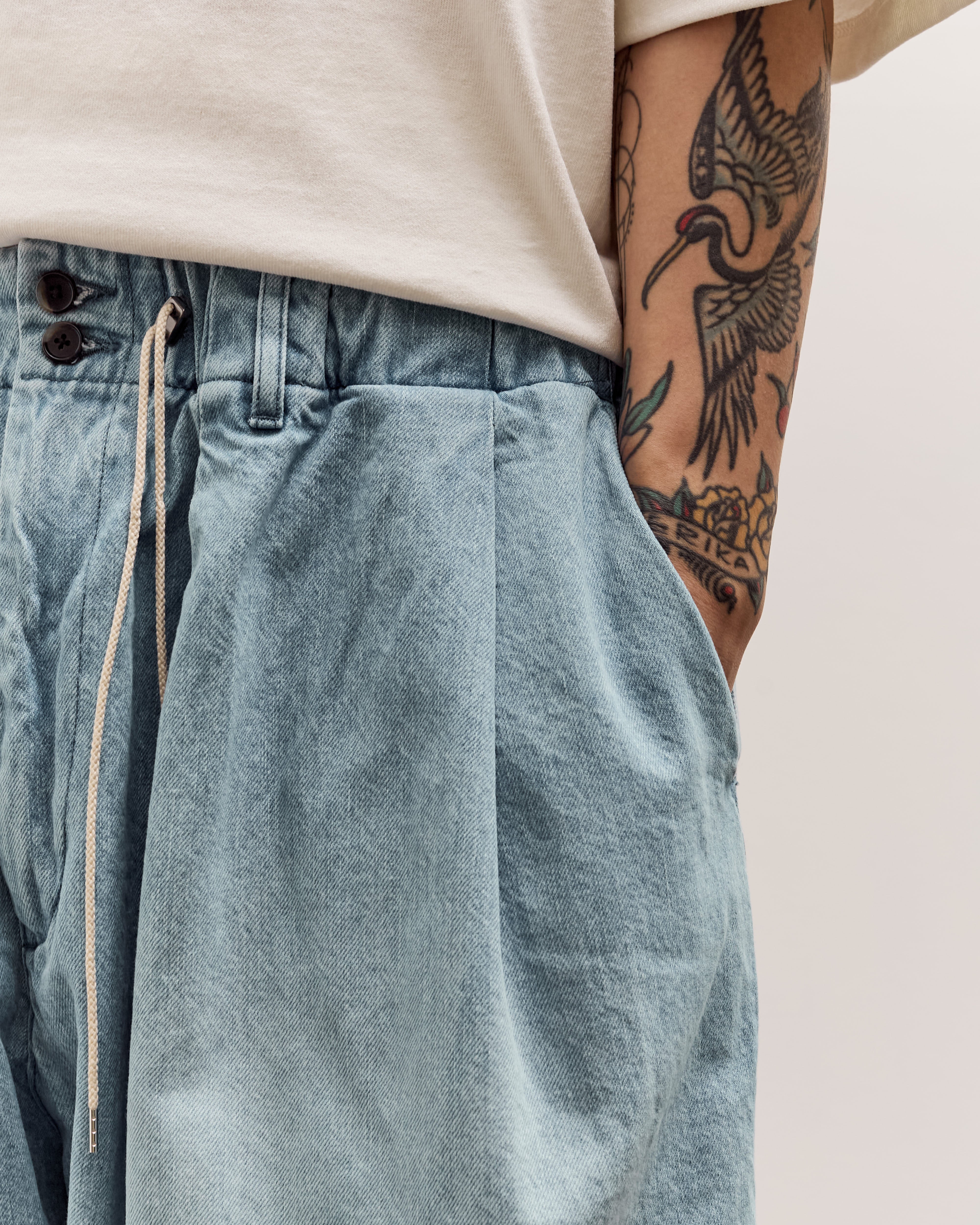 Sillage Circular Pants, Denim Bleached – Glasswing