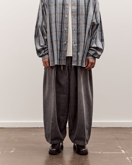 Sillage Circular Pants, Black Denim Bleached