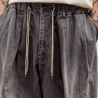 Sillage Circular Pants, Black Denim Bleached