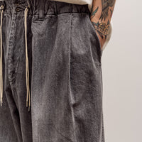 Sillage Circular Pants, Black Denim Bleached