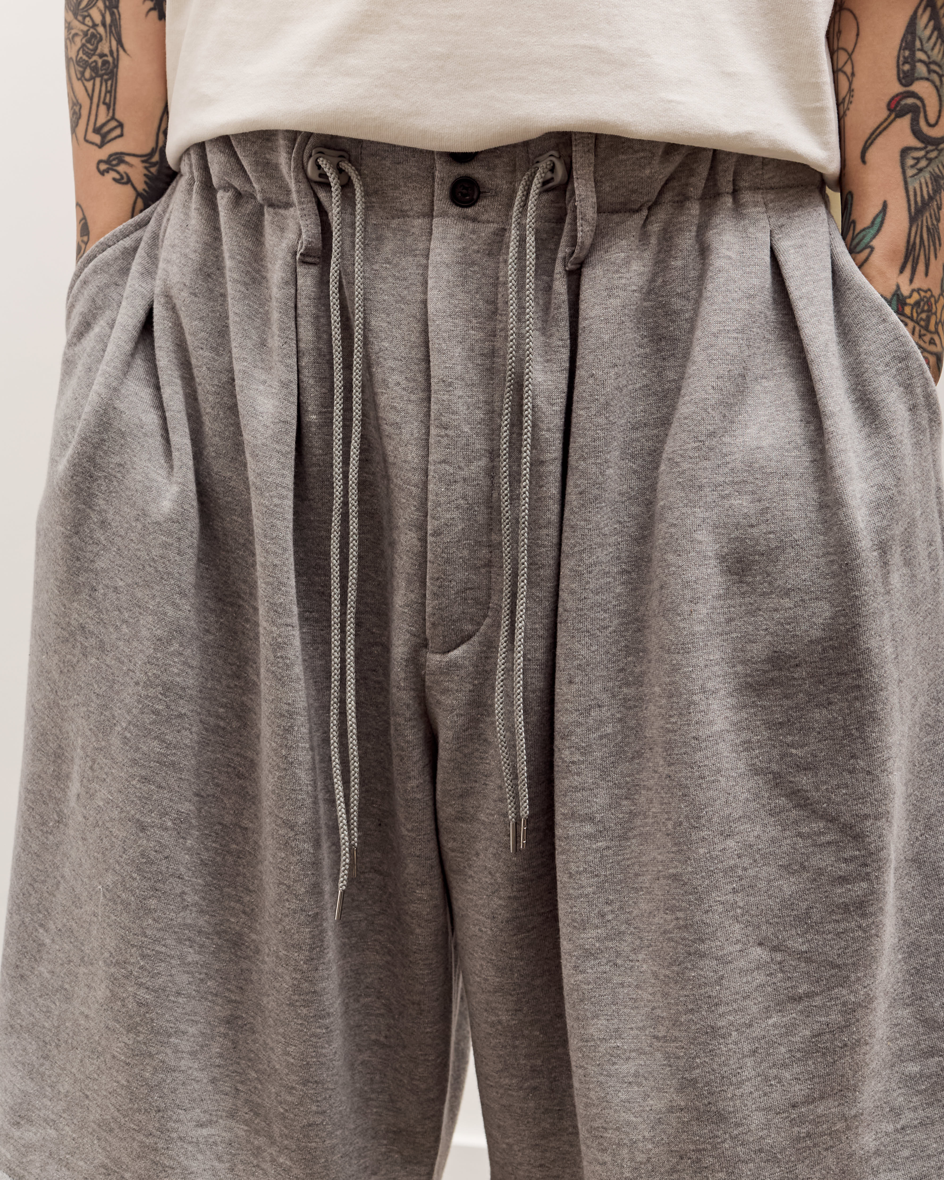 Sillage Loopwheel Circular Shorts, Grey – Glasswing