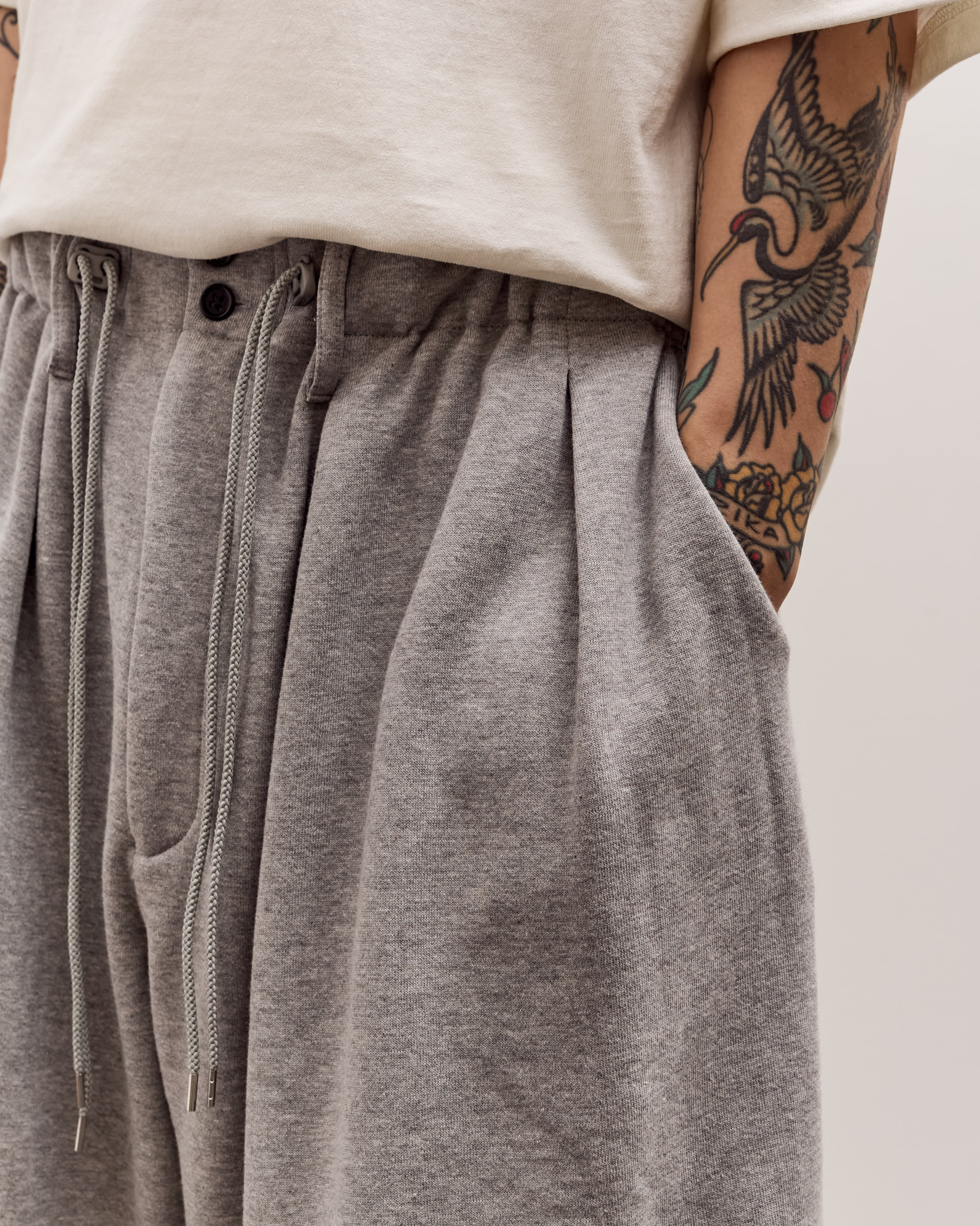 Sillage Loopwheel Circular Shorts, Grey – Glasswing