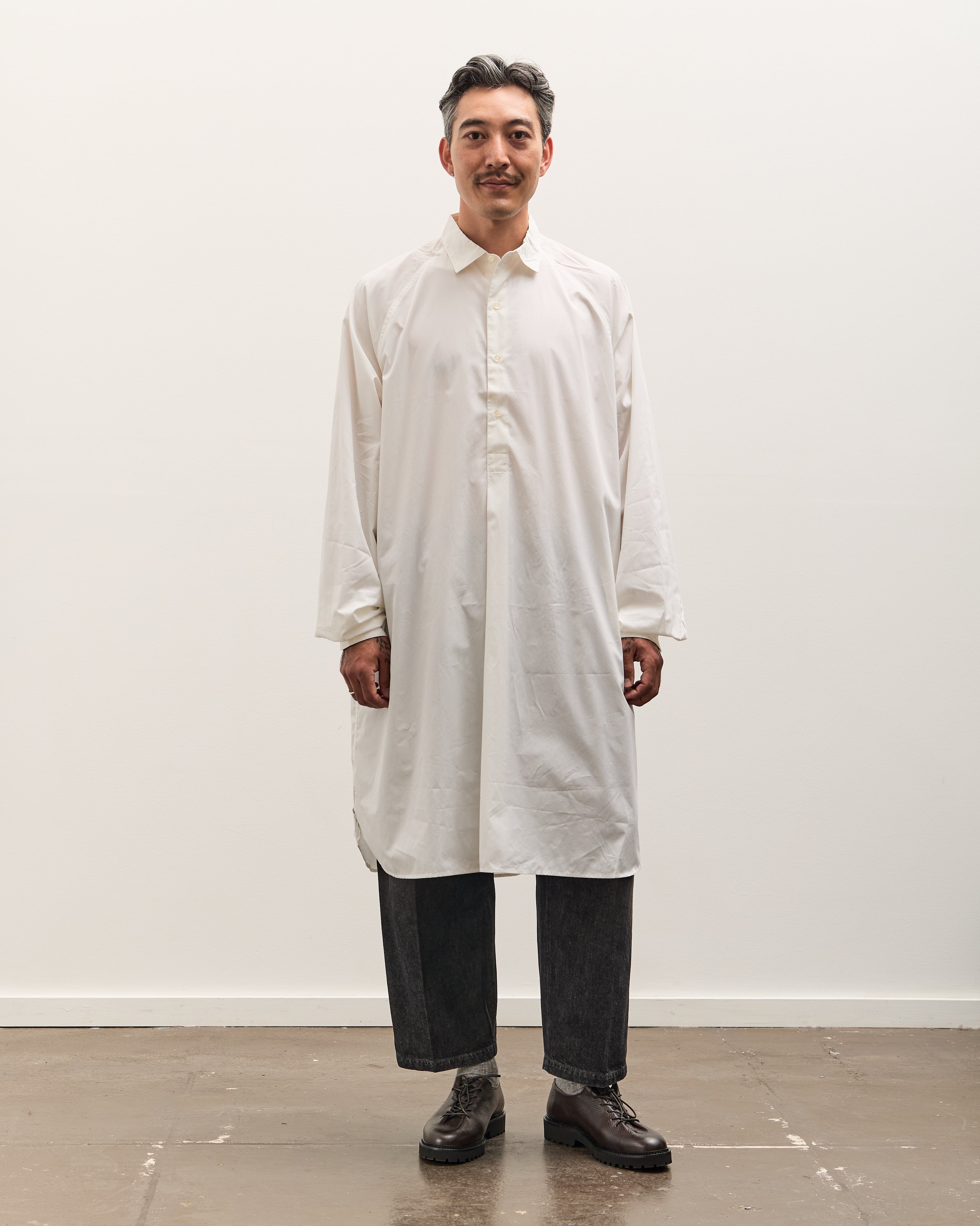 Sillage Popover Shirt Long, White – Glasswing