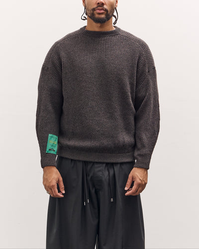 Sillage Ribbed Crew, Anthracite
