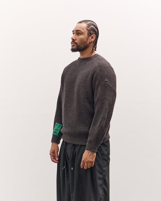 Sillage Ribbed Crew, Anthracite