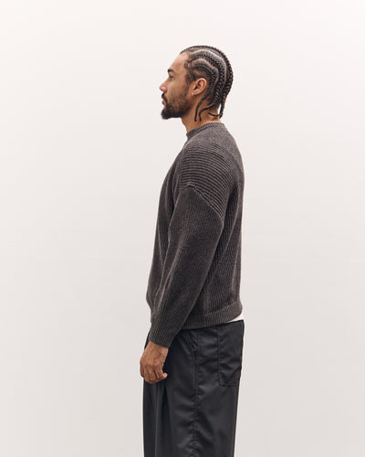 Sillage Ribbed Crew, Anthracite
