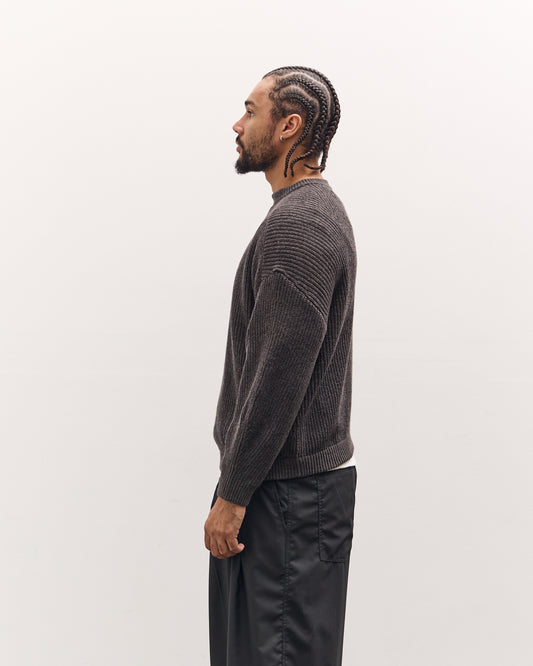 Sillage Ribbed Crew, Anthracite