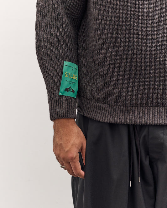 Sillage Ribbed Crew, Anthracite