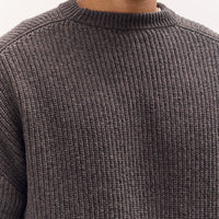 Sillage Ribbed Crew, Anthracite