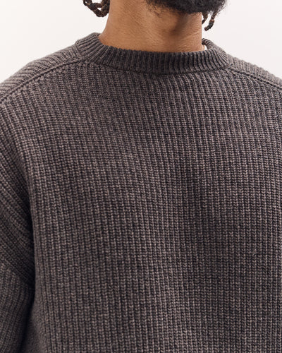 Sillage Ribbed Crew, Anthracite