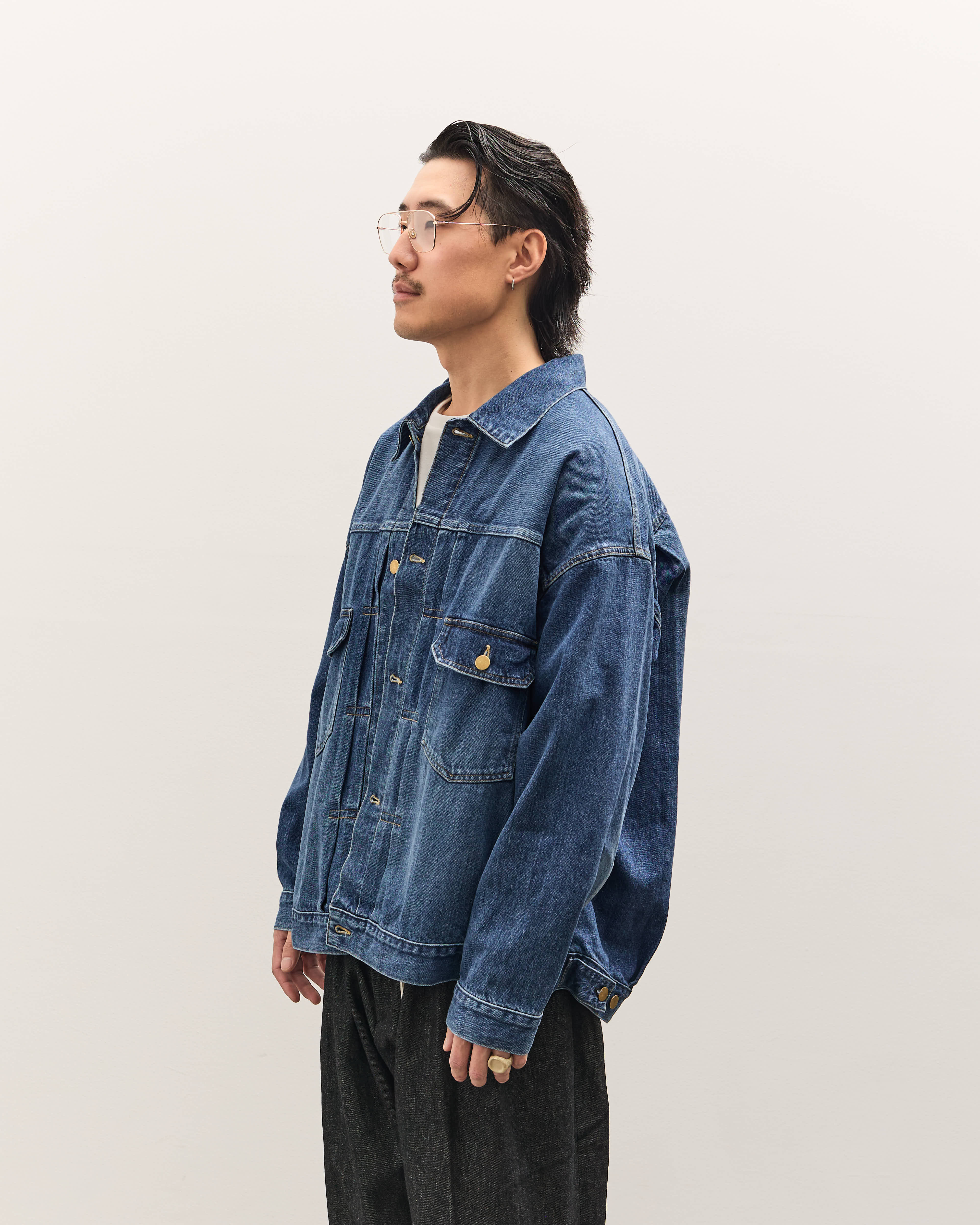 Sillage Trucker Jacket, Denim Damaged – Glasswing