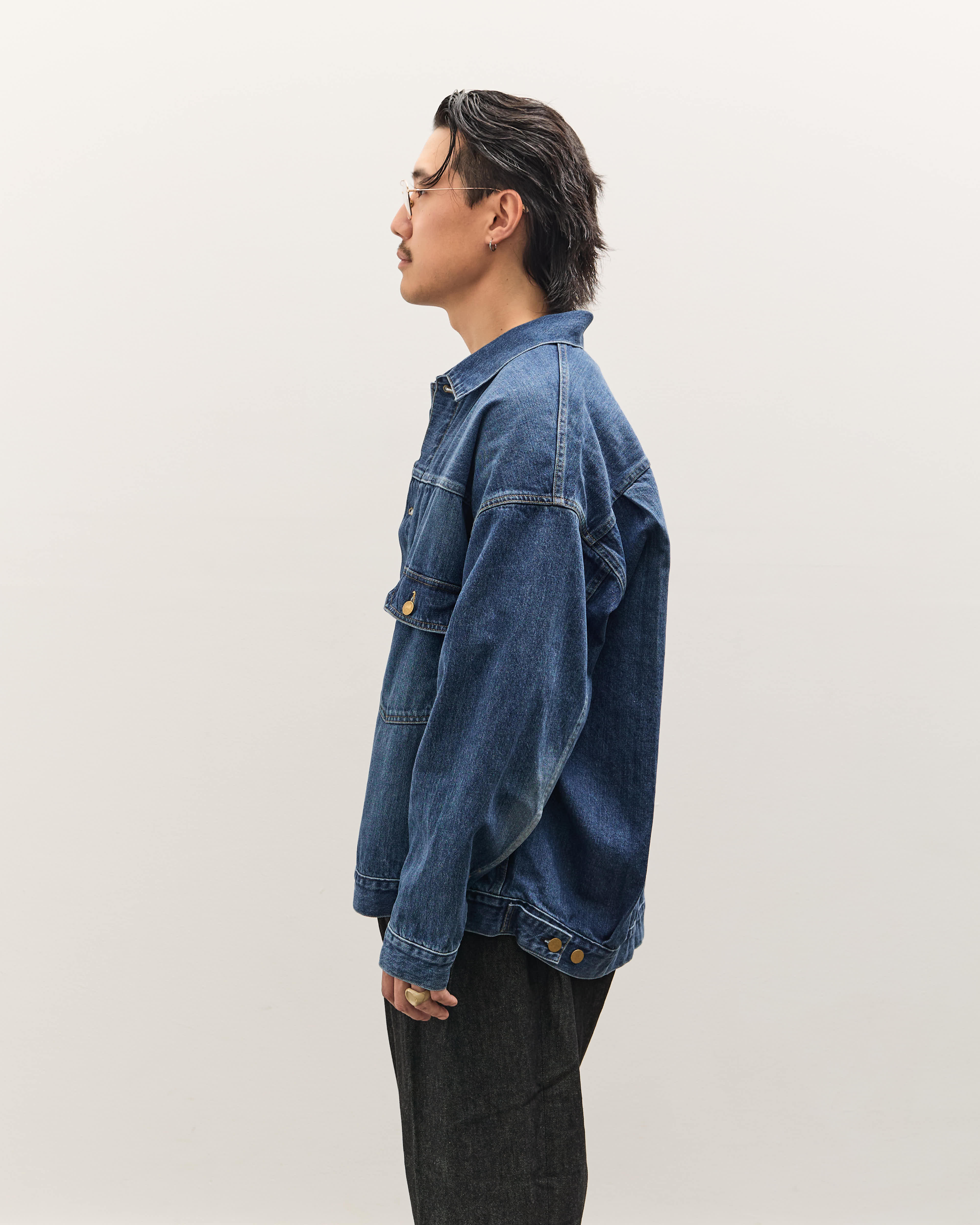 Sillage Trucker Jacket, Denim Damaged – Glasswing