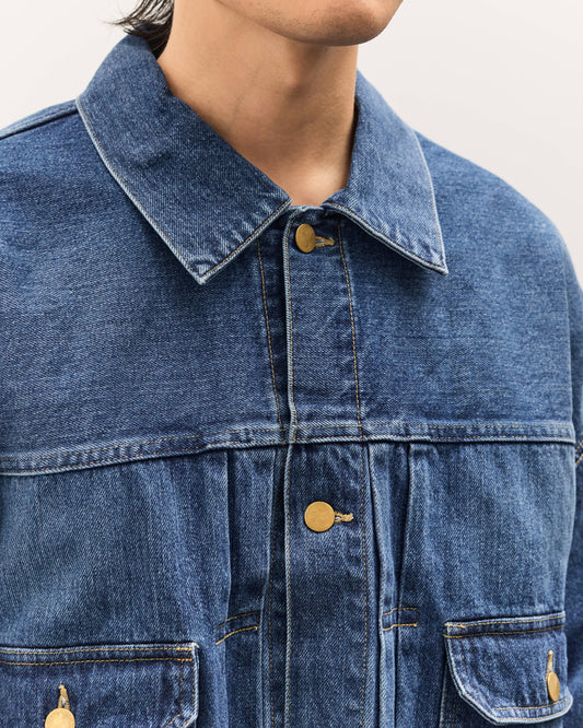 Sillage Trucker Jacket, Denim Damaged