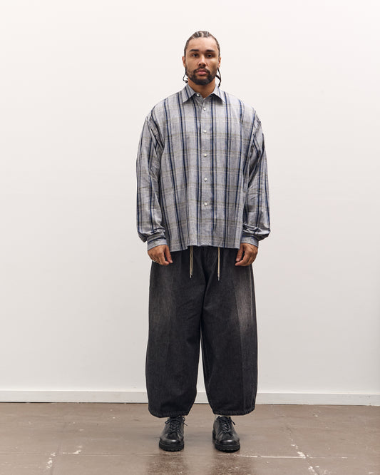 Sillage Wide Shirt Deadstock , Grey Check