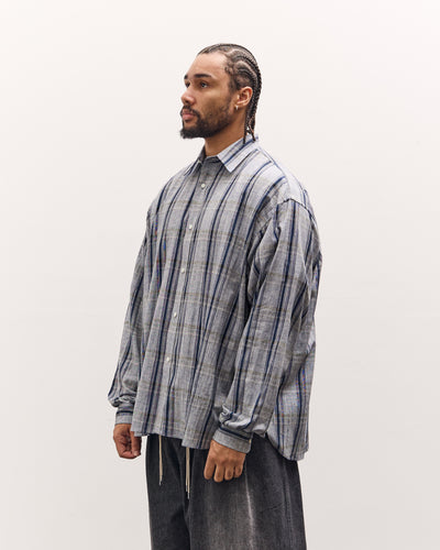 Sillage Wide Shirt Deadstock , Grey Check