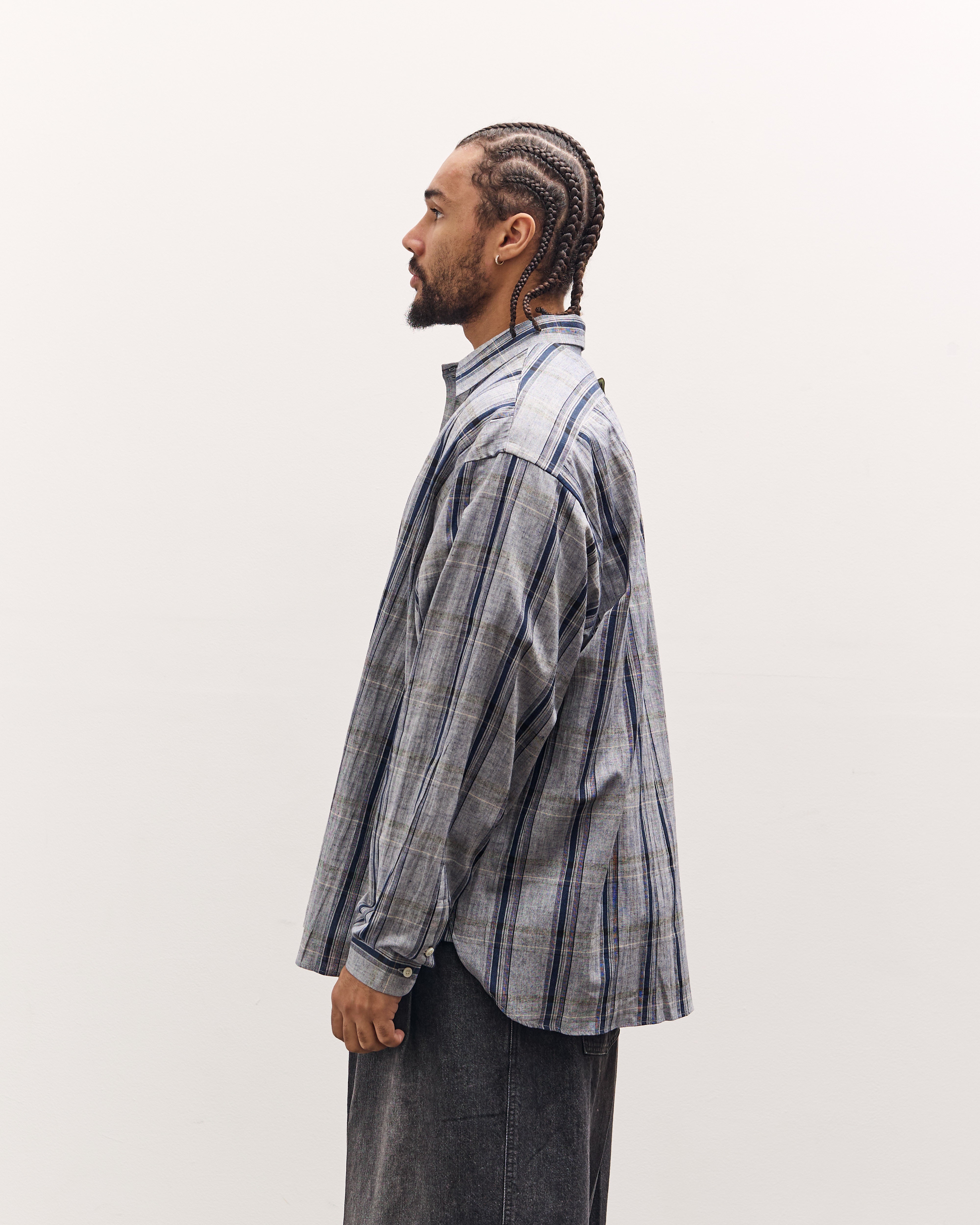 Sillage Zepaneseclub シャツ Sillage Wide Shirt Deadstock , Grey Check – Glasswing