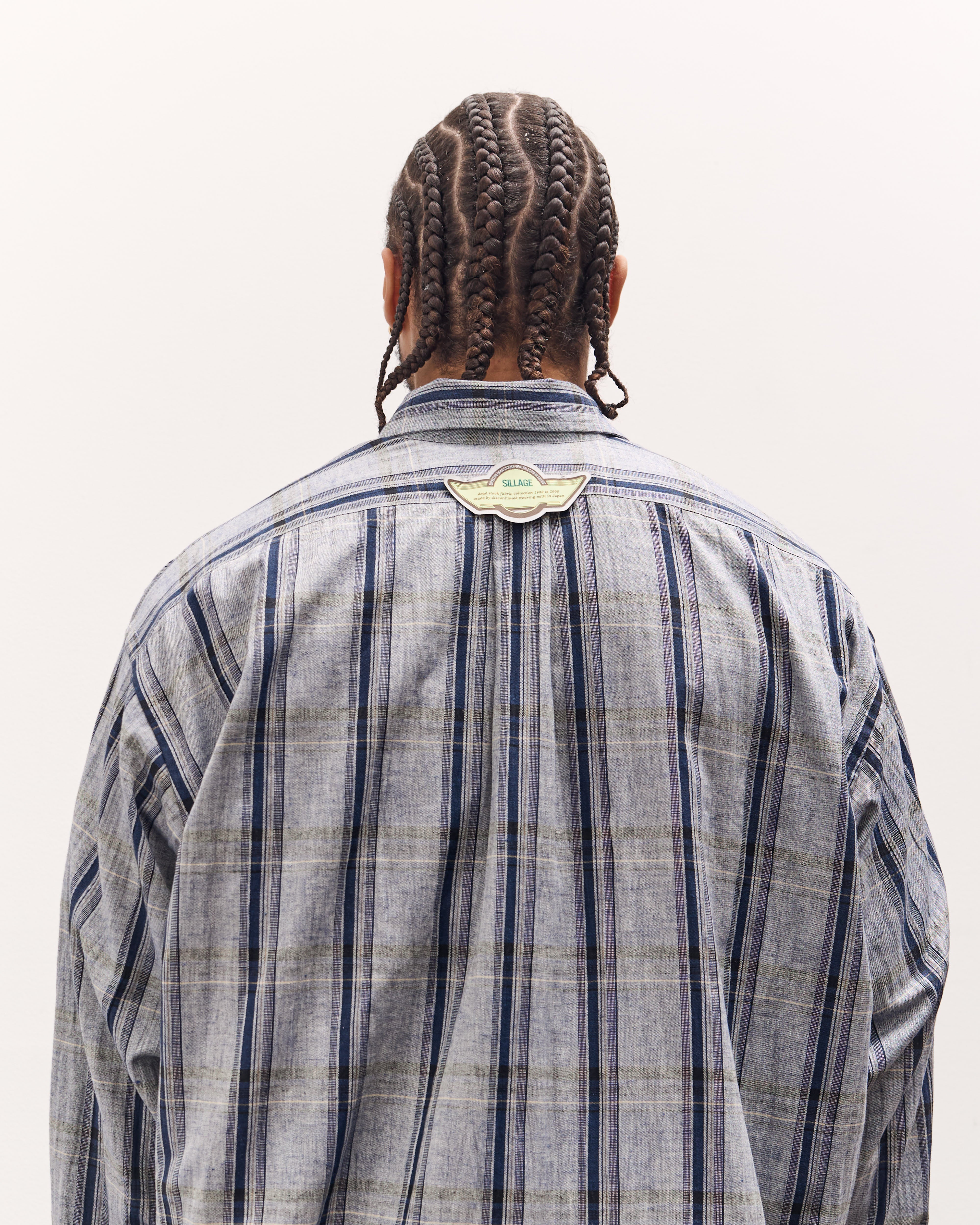Sillage Wide Shirt Deadstock , Grey Check – Glasswing