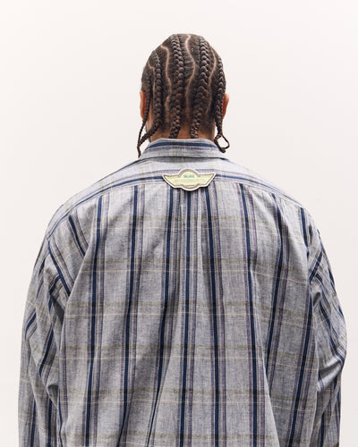 Sillage Wide Shirt Deadstock , Grey Check