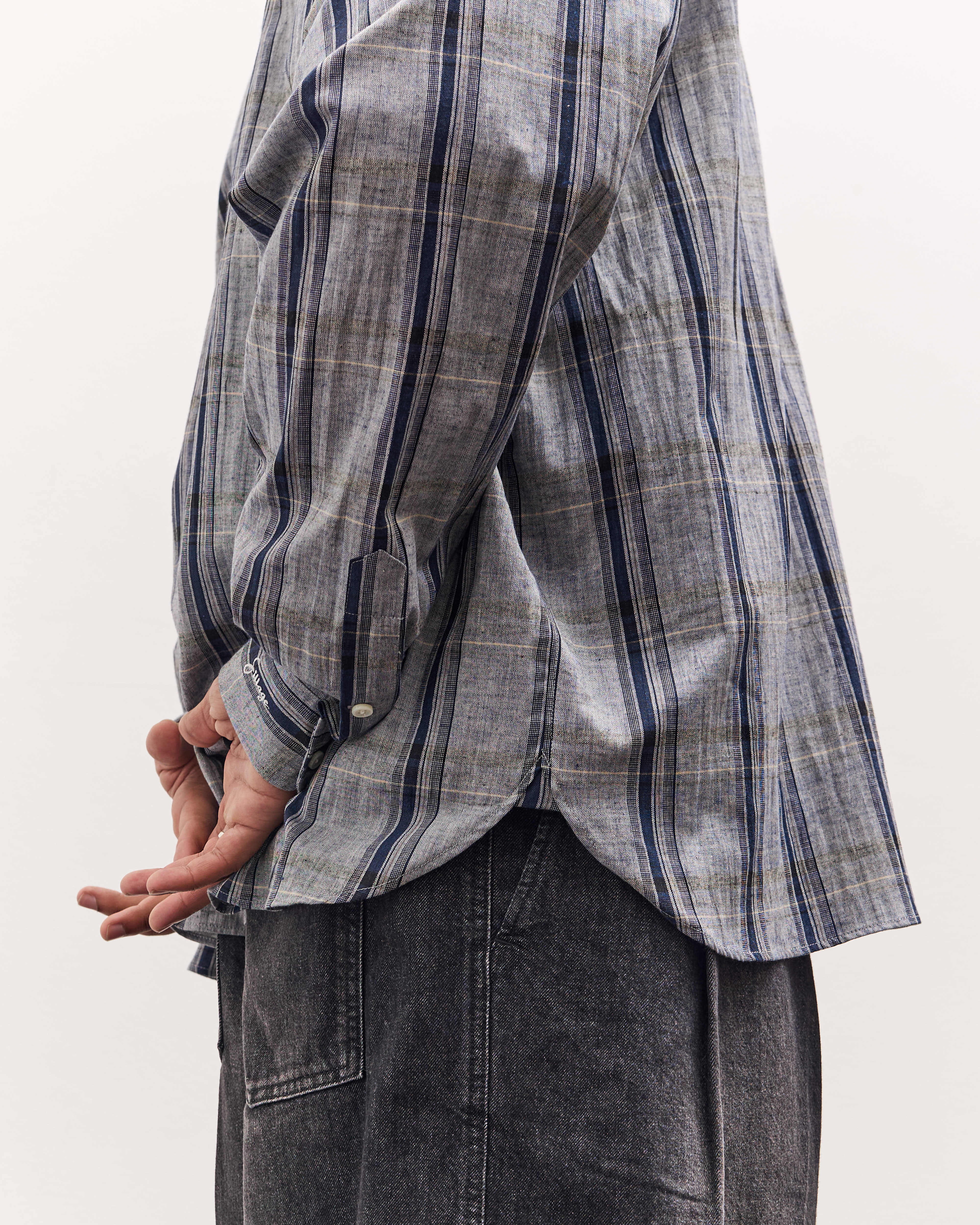 Sillage Zepaneseclub シャツ Sillage Wide Shirt Deadstock , Grey Check – Glasswing