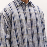 Sillage Wide Shirt Deadstock , Grey Check