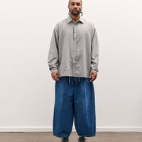 Sillage Wide Shirt Deadstock , Grey Stripe