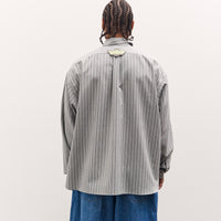 Sillage Wide Shirt Deadstock , Grey Stripe