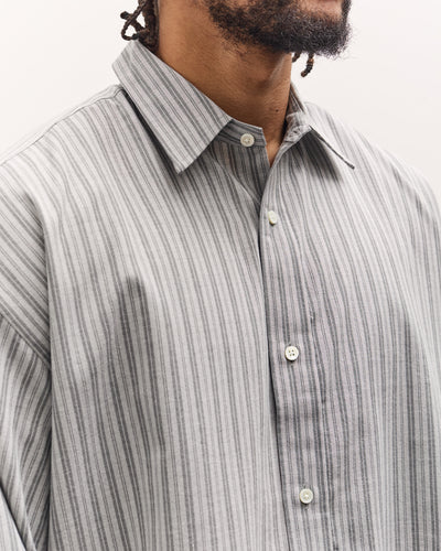 Sillage Wide Shirt Deadstock , Grey Stripe