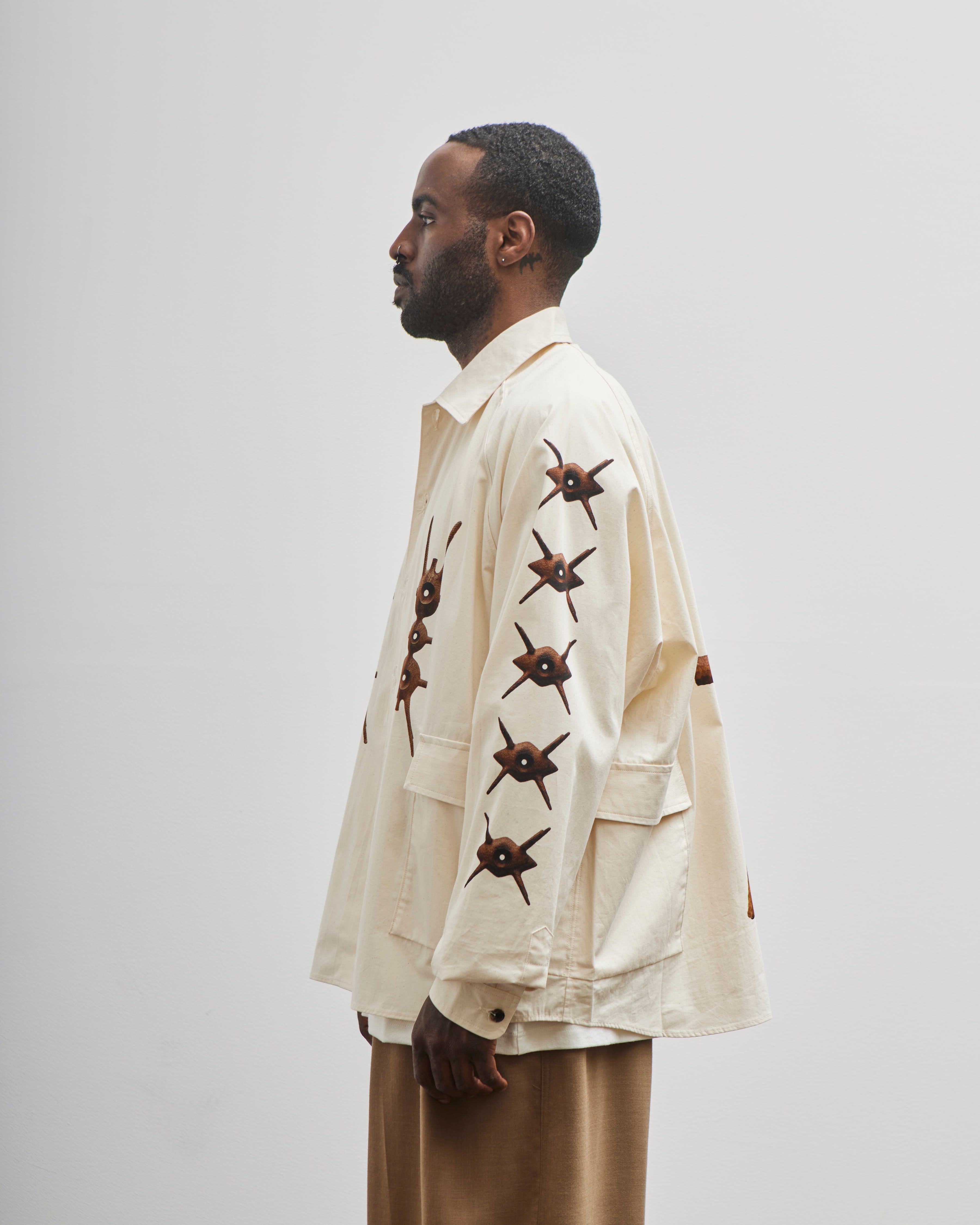 Sillage x Aleph Geddis Unisex Big Pocket Overshirt, Ivory – Glasswing
