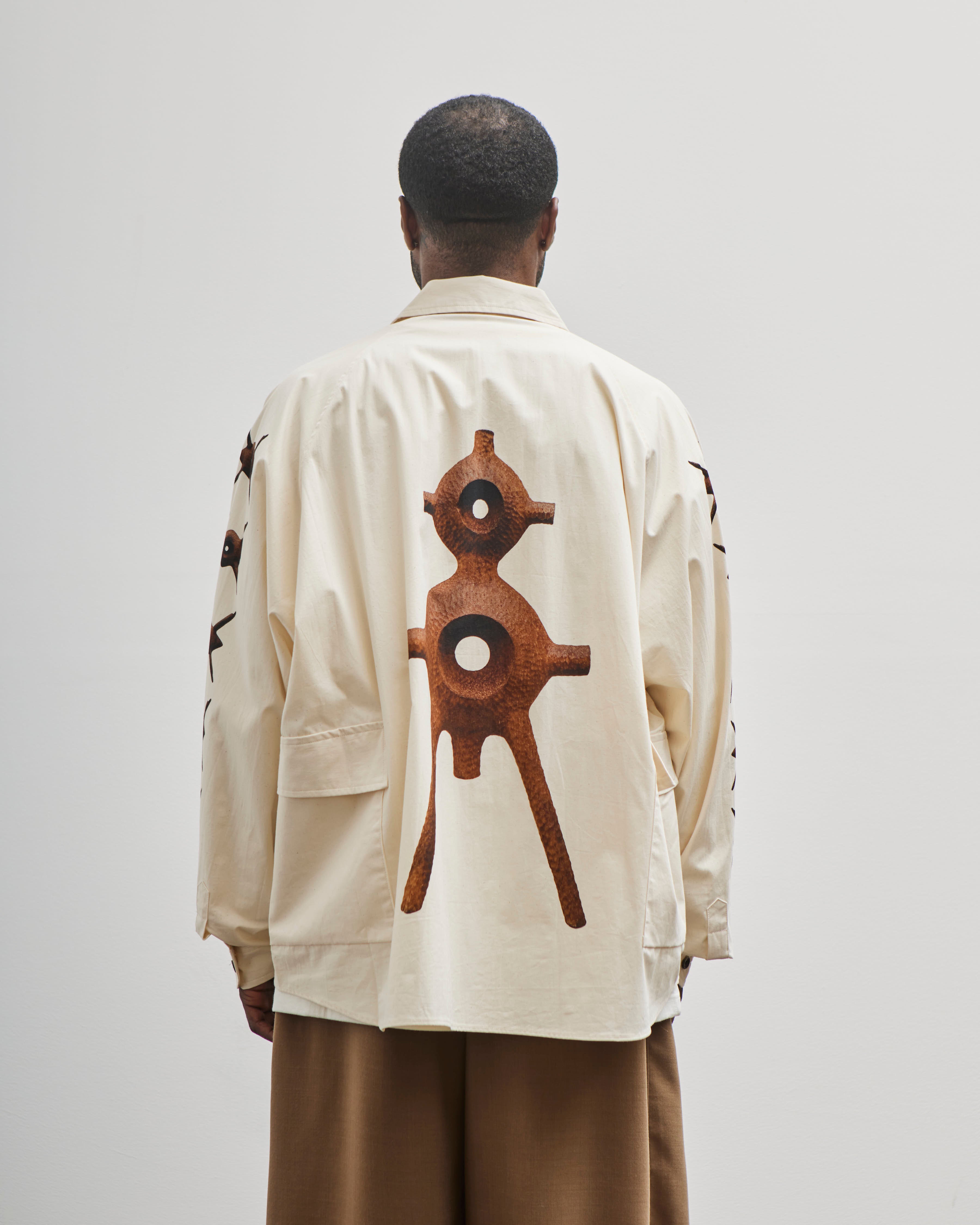 Sillage x Aleph Geddis Unisex Big Pocket Overshirt, Ivory – Glasswing