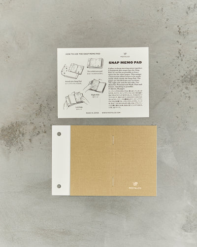 Snap Memo Pad, Khaki