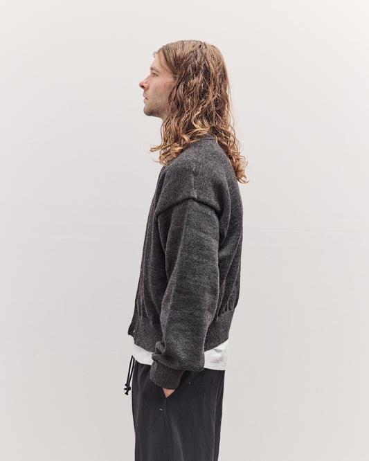 Caspa Cardigan Unisex, Charcoal