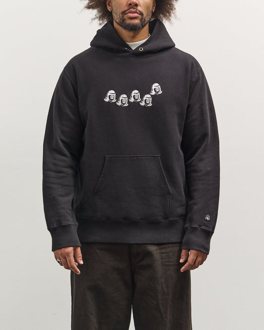 Tacoma Fuji Records Tacoma Fuji Multi Logo Hoodie, Black